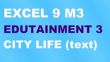 EXCEL 9 for Kaz M3 song: "CITY LIFE" text