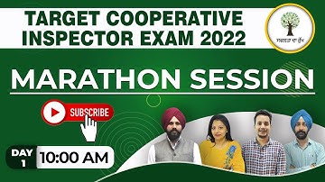 Marathon Session (Day - 1) | Target Cooperative Inspector Exam 2022 | Most Expected MCQs