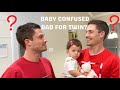 BABY CONFUSED BY DAD AND HIS IDENTICAL TWIN | FUNNY BABY REACTION