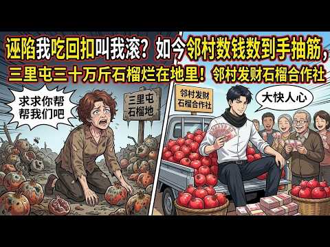 【農夫與蛇】诬陷我吃回扣叫我滚？如今邻村数钱数到手抽筋，三里屯三十万斤石榴烂在地里！#爽文 #打臉 #逆襲 #漫剧 #心動甜言