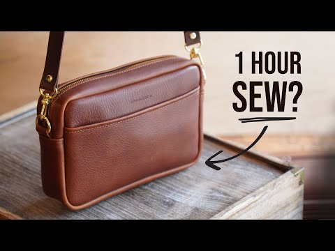 DIY Leather Crossbody Bag Sew In Under 2 Hours FREE Pattern 