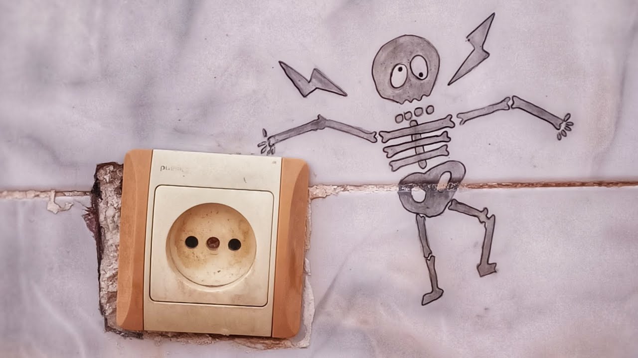 How to draw a picture next to the electrical outlet