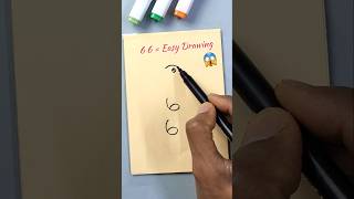 How to Draw a Snake from number 6 6 | Easy Number Art #shorts #tranding #art