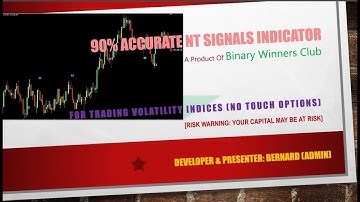 90% Accurate NT Signal Indicator No Touch Options For Trading Volatility Indices