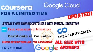 Attract and Engage Customers with Digital Marketing,(week1-4) All Quiz Answers.#coursera #learning