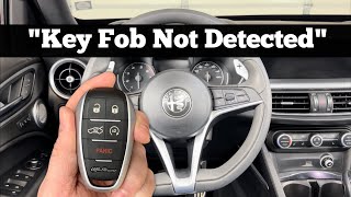How To Start 2017 - 2022 Alfa Romeo Stelvio With Dead Remote Key Fob Battery - KEY FOB NOT DETECTED Alfa Romeo Stelvio Key Fob Battery