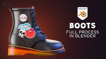 Modeling and Texturing Boots in Blender 4.2 | Full process