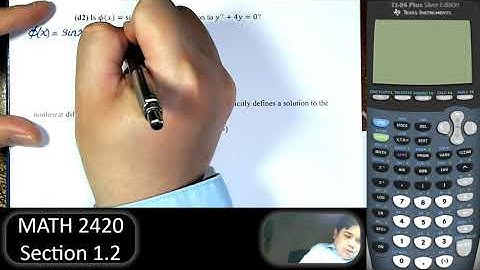 Differential Equations - Section 1.2