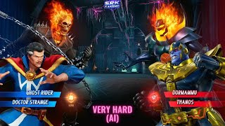 Doctor Strange & Ghost Rider VS Dormammu & Thanos (Very Hard AI) - Marvel VS Capcom Infinte