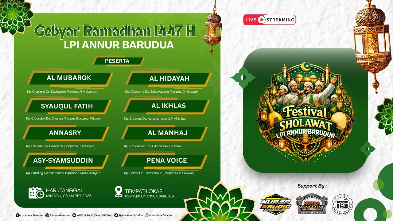LIVE      GEBYAR RAMADHAN LPI ANNUR BARUDUA