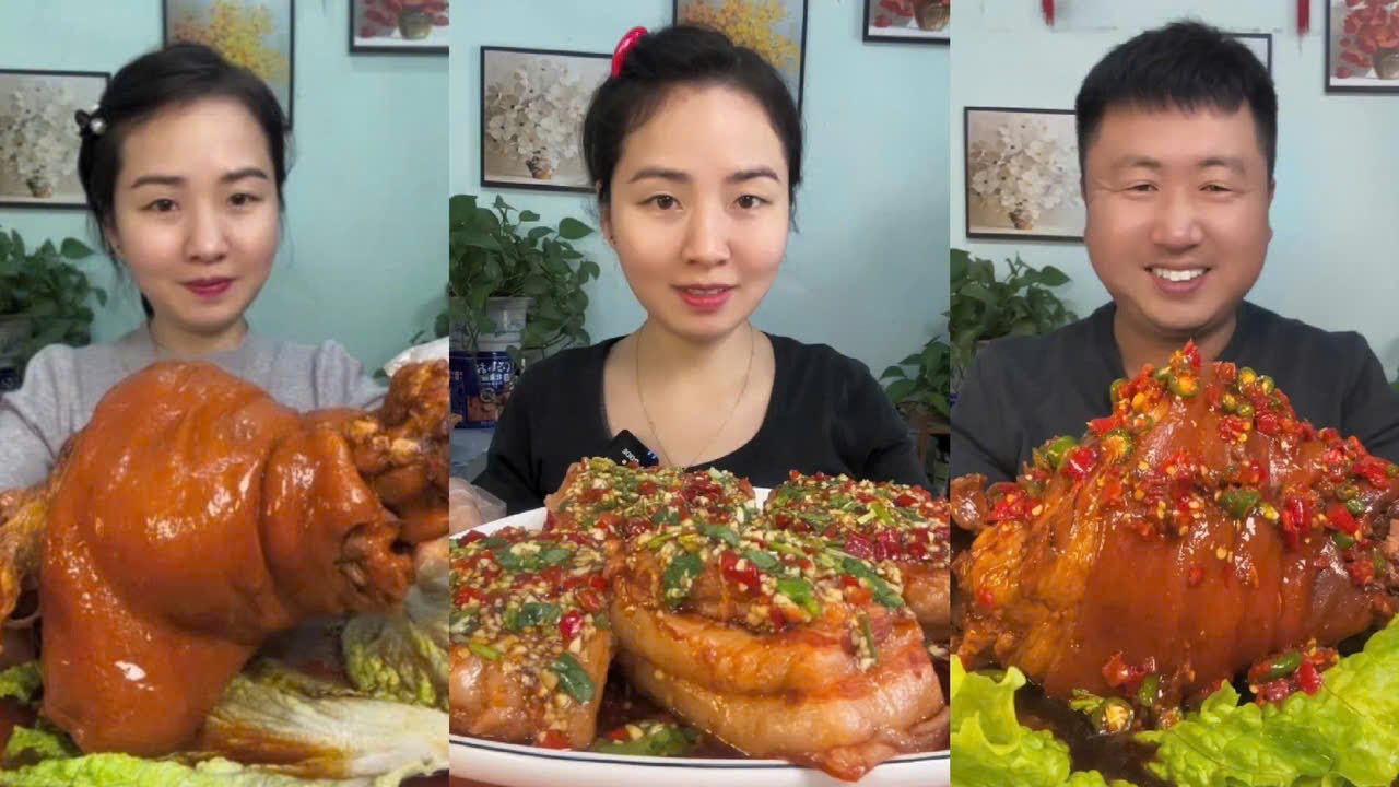 Mukbang Yang Zai Food | Full Video Year 2024 Eating Braised Pork Elbow, Braised Pork Belly Spicy