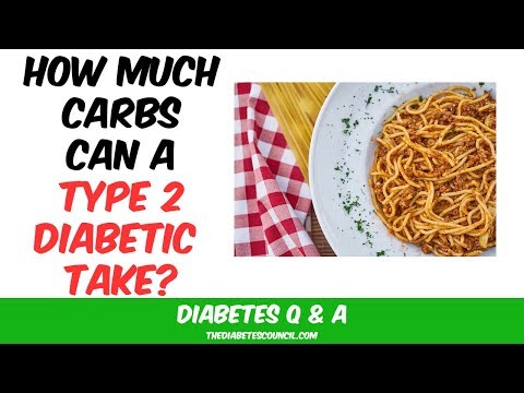 How Many Carbs Should a Type 2 Diabetic Have?