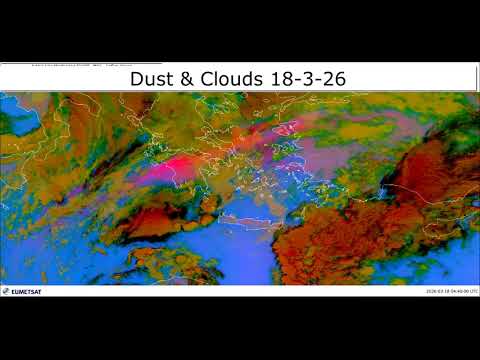 Dust and clouds 18  3  2026- Eumetsat