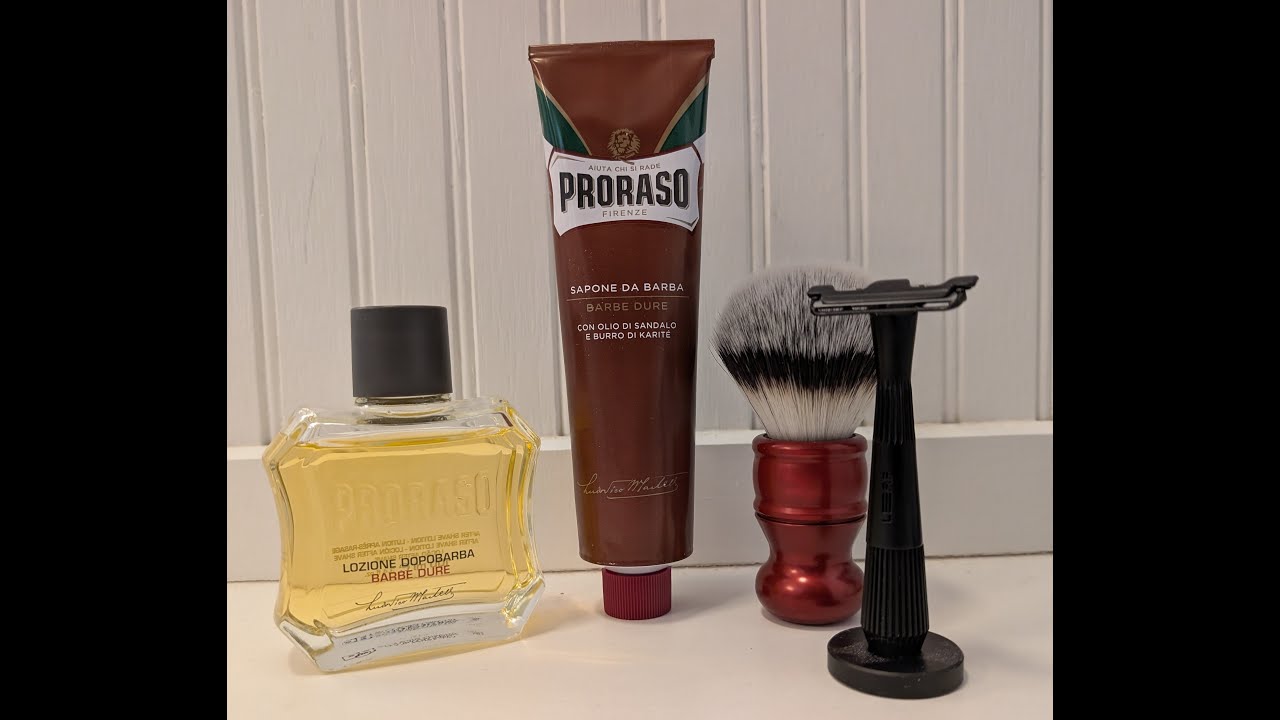 SANDALWOOD PRORASO SHAVE WITH THE TWIG RAZOR