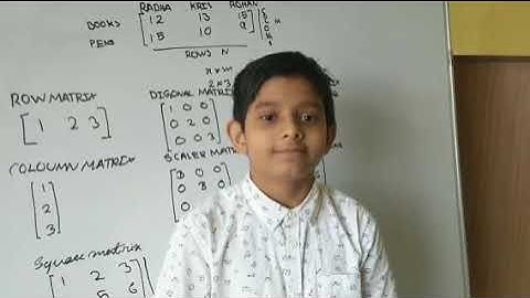 MATRIX PART 1| ORDER AND TYPE OF MATRIX | PRESENTED BY PRATEEK SETHI