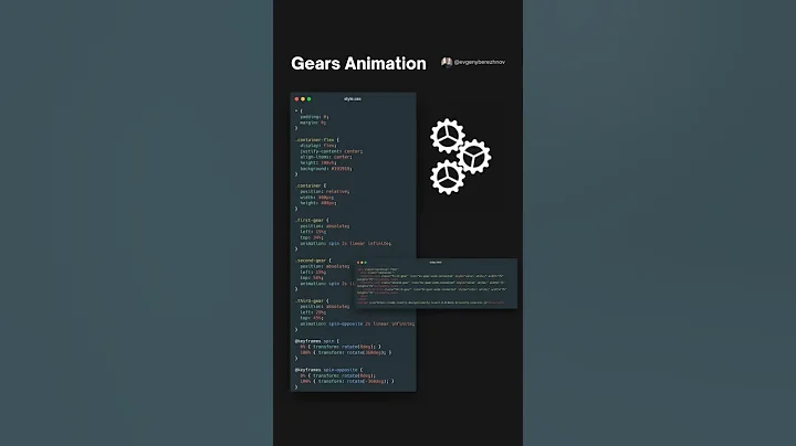 Gears svg animation with pure css #shorts #css #cssanimation #html #webdeveloper #frontend #ui #ux