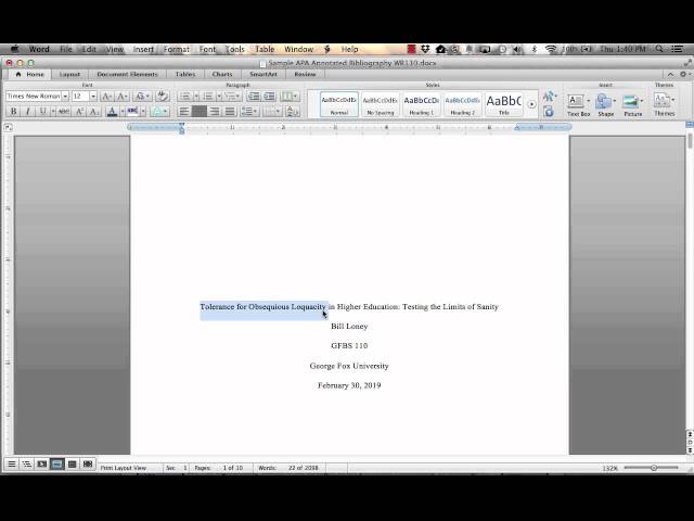APA Formatting, Part 1 - The Title Page - 6th Edition/Simple 