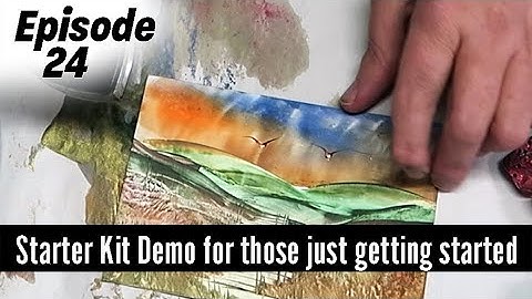 Encaustic Art How To Paint A Basic simple scene using the  Encaustic Art Starter Kit.