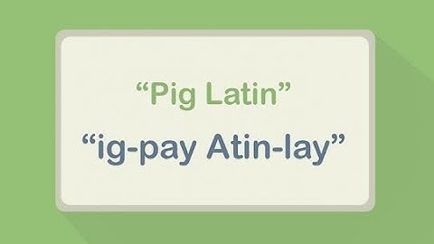 Pig Latin translator