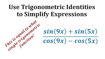 Ex: Simplify a Trig Expression Using Sum to Product Identities