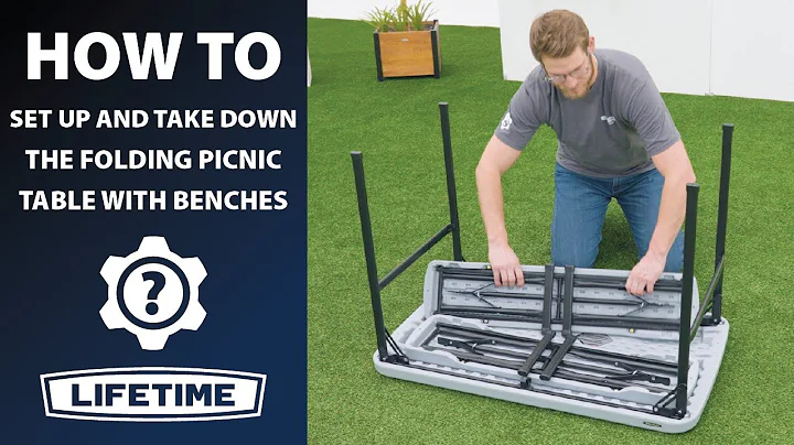 How to Set Up and Take Down a Folding Picnic Table with Benches | Lifetime How To Video