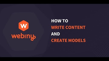 How To Write Content and Create Models
