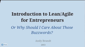 Introduction to Agile & Lean for Entrepreneurs