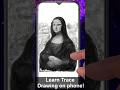 Trace drawing on phone Mona Lisa #35 #Paintology #shorts #shortvideo #drawing #painting #digitalart