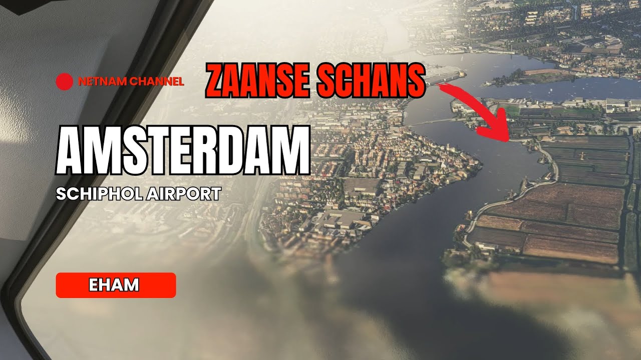 Landing in Amsterdam North Holland The Netherlands | Schiphol Airport (EHAM) #schiphol #amsterdam