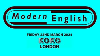Modern English - Live In London (22-March-2024)