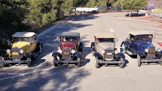 4 Model A Fords: 2 Grandpas and two grandsons take Grandpa Bill’s cars out for a drive.