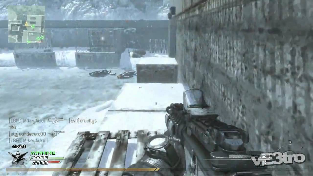 Modern Warfare 2 Multiplayer Gameplay Sub Base (HD 720p) 