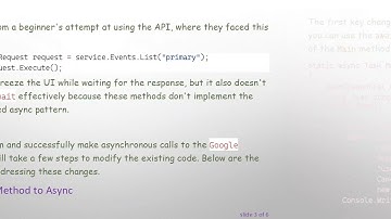 Using the Google Calendar API in C#  WPF with Async/Await