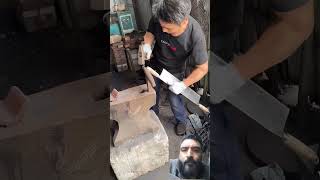 New#Blacksmithing Skills #Seven Star Bone Chopping Knife #Purely Handmade #diy #shorts #trend #viral