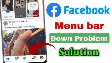 facebook navigation bar down problem | facebook notification bar up down | menu bar  down 🤩🤩