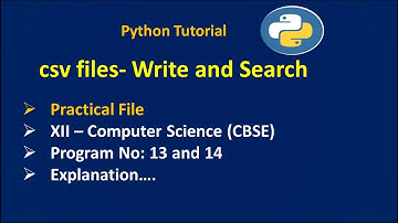 #CBSE computer science 12 Practical File ||Part 4||#Python | | ExplanationCSV file||