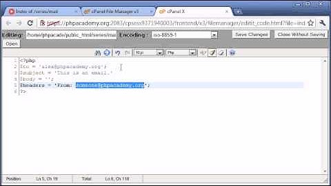 Beginner PHP Tutorial - 98 - Sending an Email Part 1
