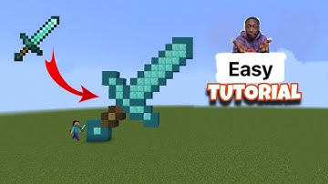 Minecraft Diamond Sword Statue Tutorial || How to Build a Sword Statue in Minecraft #minecraft