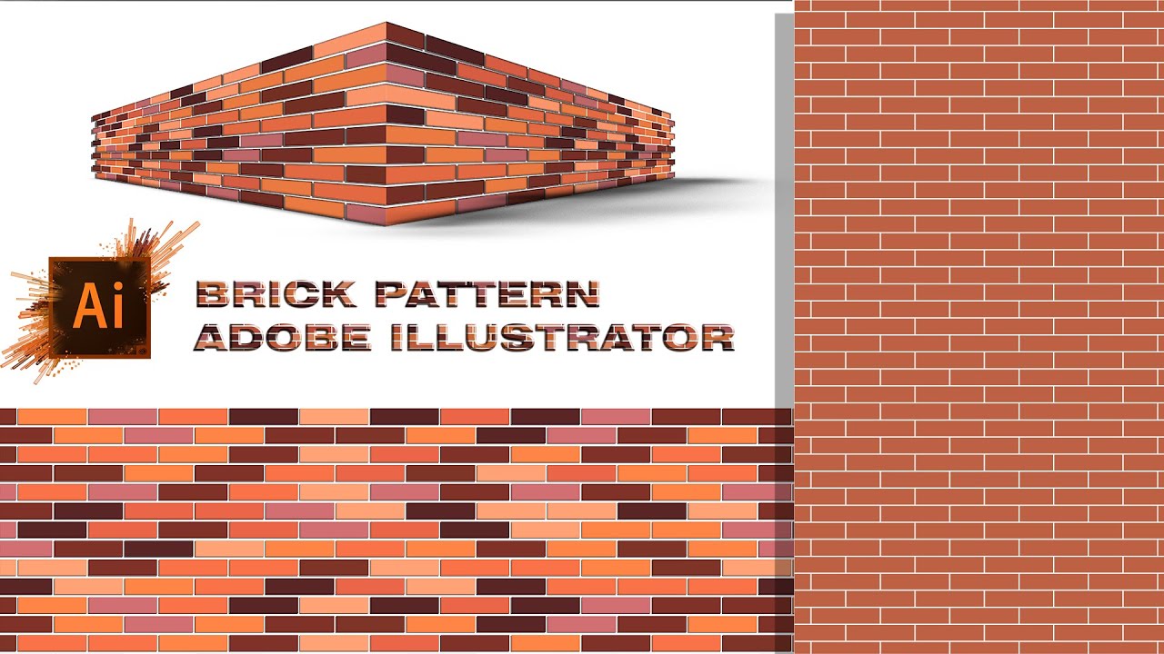 How To Make Brick Wall Pattern In Adobe Illustrator | Tutorial With Subtitle