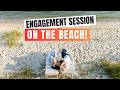 Real Engagement Session Behind the Scenes | Natural Posing at Sunset Beach