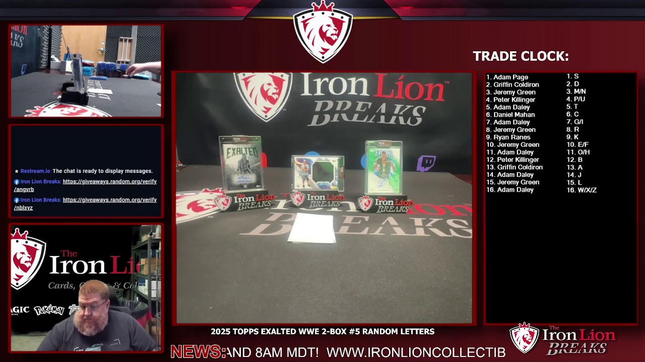 2025 Topps Exalted WWE 2-Box #5 Random Letters