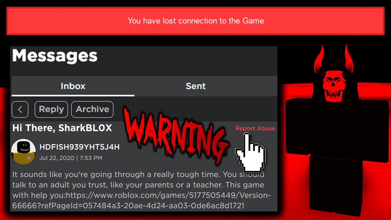 If You Get This Creepy Message Don T Join The Game Roblox Youtube - roblox tough games