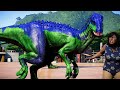 ZOMBIE INDOMINUS REX BREAKOUT with ZOMBIE T REX ! - Jurassic World Evolution Dinosaurs Fighting