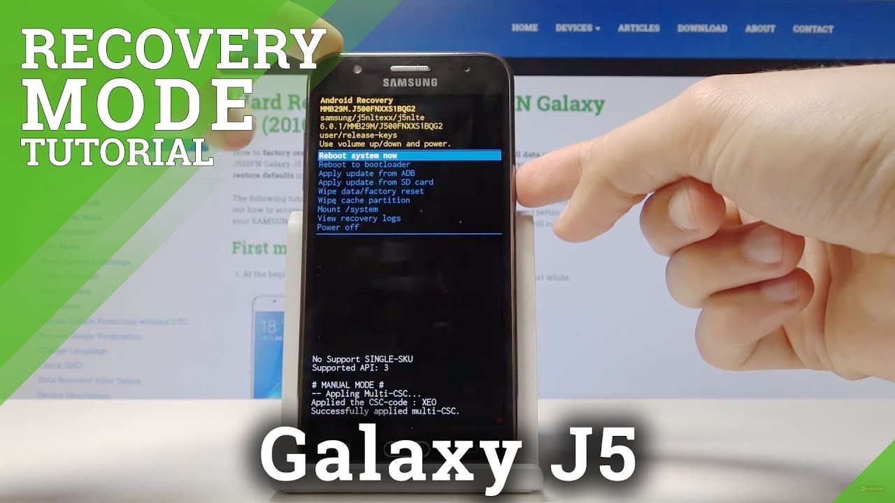 Recovery Mode Samsung Galaxy J5 How To Enter Quit Recovery Menu Youtube