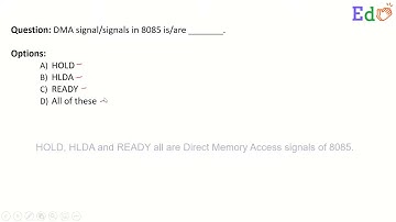 DMA signal/signals in 8085 is/are _________.