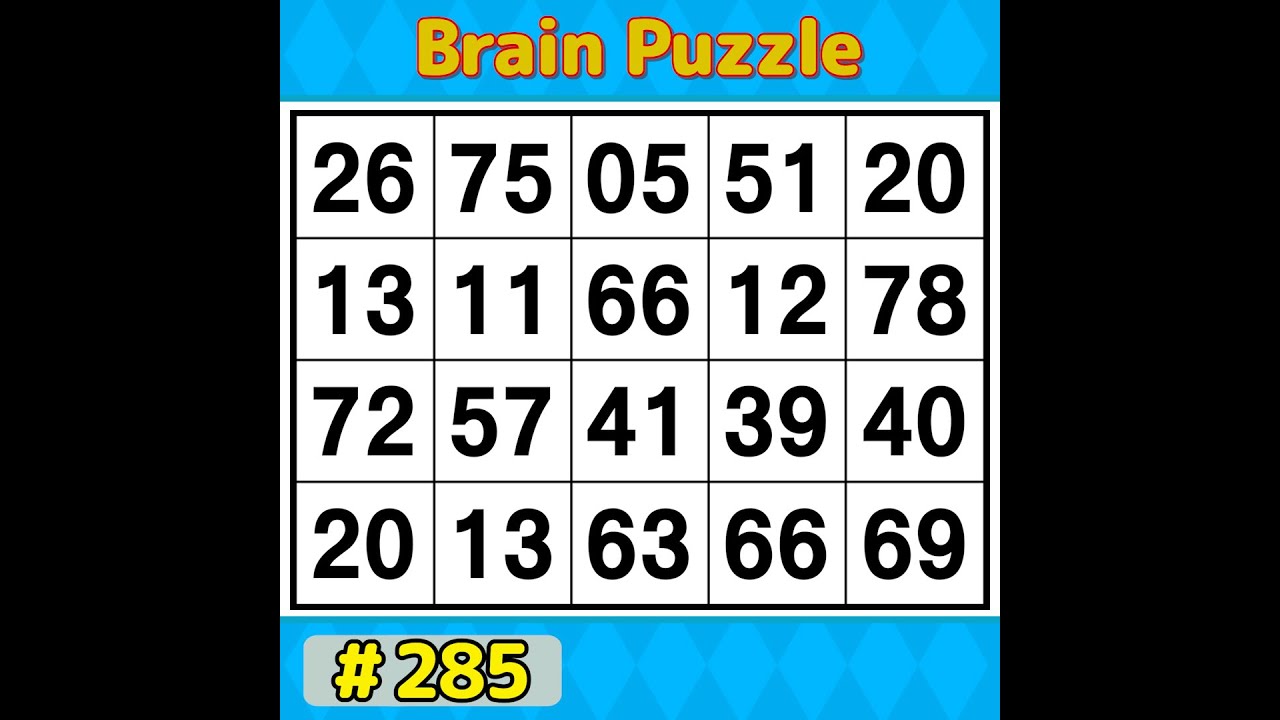 【Number Search】 Can You Find Them All? 《Brain training》 