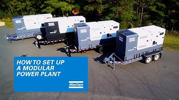 Quick installation of Modular power plant. Power generators working in parallel, Atlas Copco