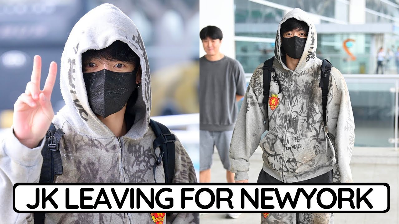 🔴 [LIVE] Jungkook at Airport Leaving for New York for GMA Concert