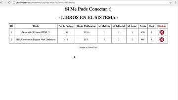 Eliminar registros de MySQL desde PHP