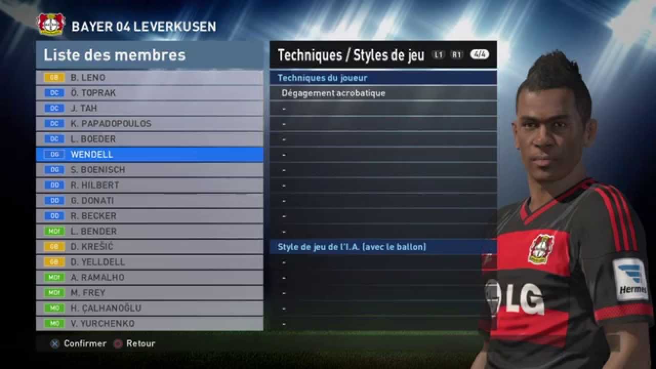 Pes 2016 Bayer 04 Leverkusen Players 